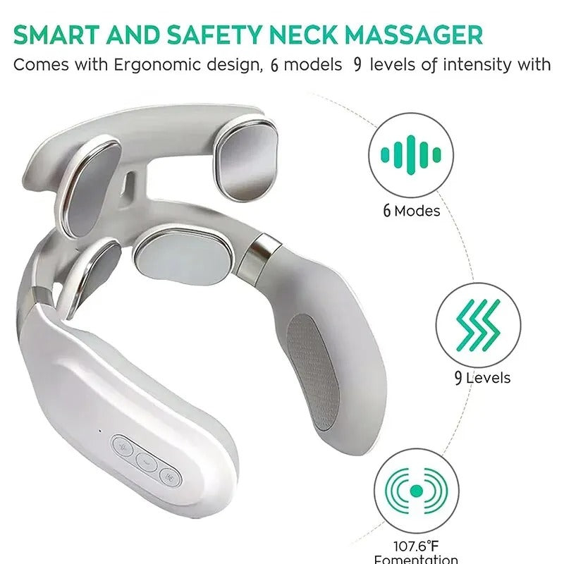 4D Neck & Shoulder Massager with Heat and Vibration